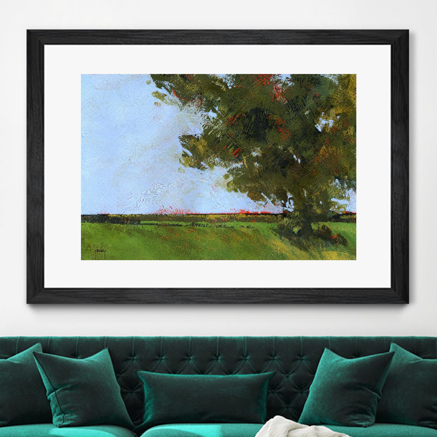 Autumn Oak and Empty Fields by Paul Bailey on GIANT ART - multicolor landscapes; contemporary