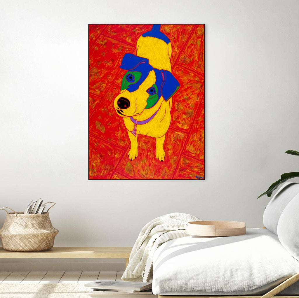 Feisty Jack Russell by Angela Bond on GIANT ART - multicolor animals; contemporary