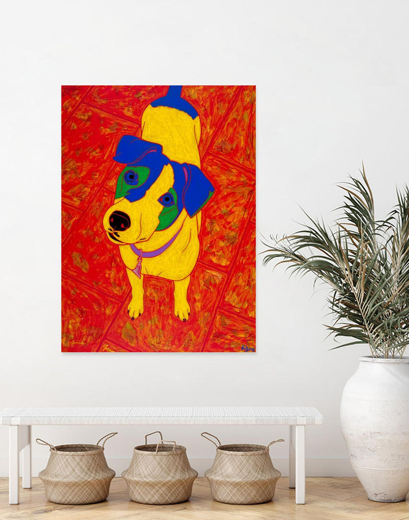 Feisty Jack Russell by Angela Bond on GIANT ART - multicolor animals; contemporary