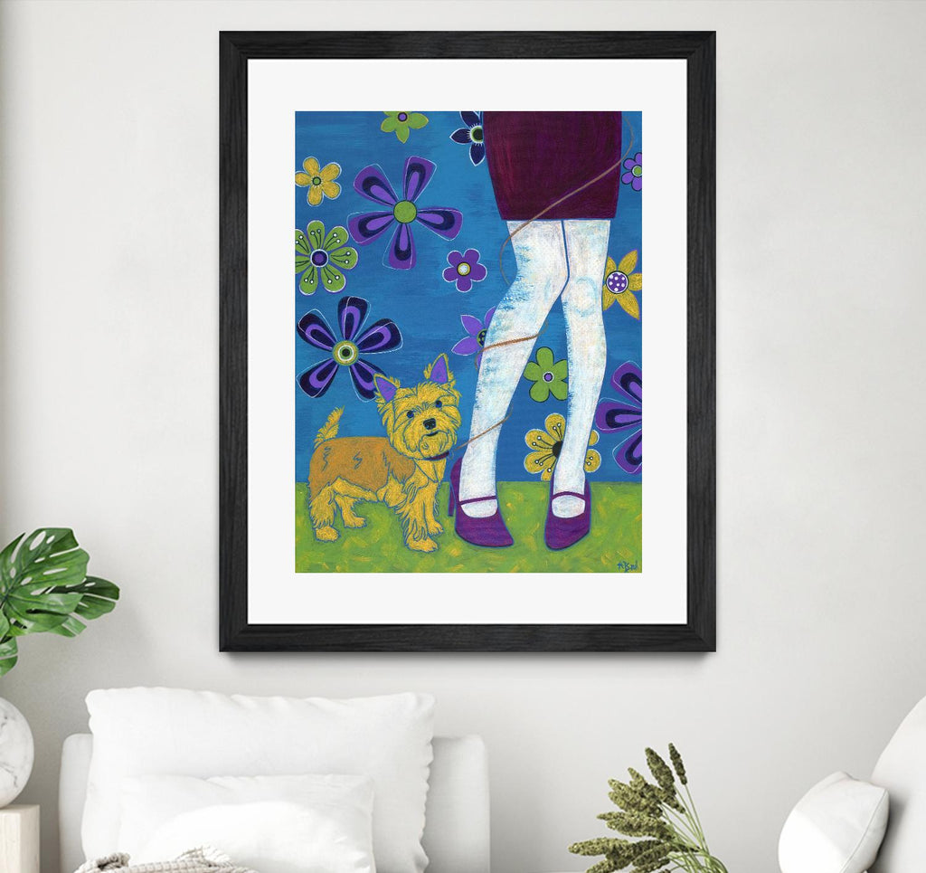 The Yorkie Fandango by Angela Bond on GIANT ART - multicolor animals; contemporary