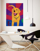 Yellow Happiness by Angela Bond on GIANT ART - multicolor animals; contemporary