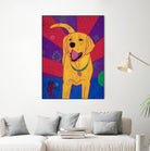 Yellow Happiness by Angela Bond on GIANT ART - multicolor animals; contemporary