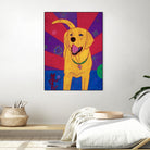 Yellow Happiness by Angela Bond on GIANT ART - multicolor animals; contemporary