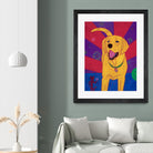 Yellow Happiness by Angela Bond on GIANT ART - multicolor animals; contemporary