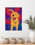 Yellow Happiness by Angela Bond on GIANT ART - multicolor animals; contemporary