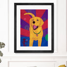 Yellow Happiness by Angela Bond on GIANT ART - multicolor animals; contemporary