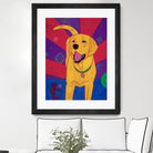 Yellow Happiness by Angela Bond on GIANT ART - multicolor animals; contemporary