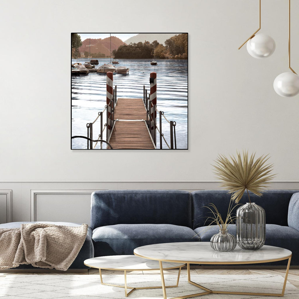 Island Harbor Pier by Alan Blaustein on GIANT ART - multicolor photography; landscapes; coastal