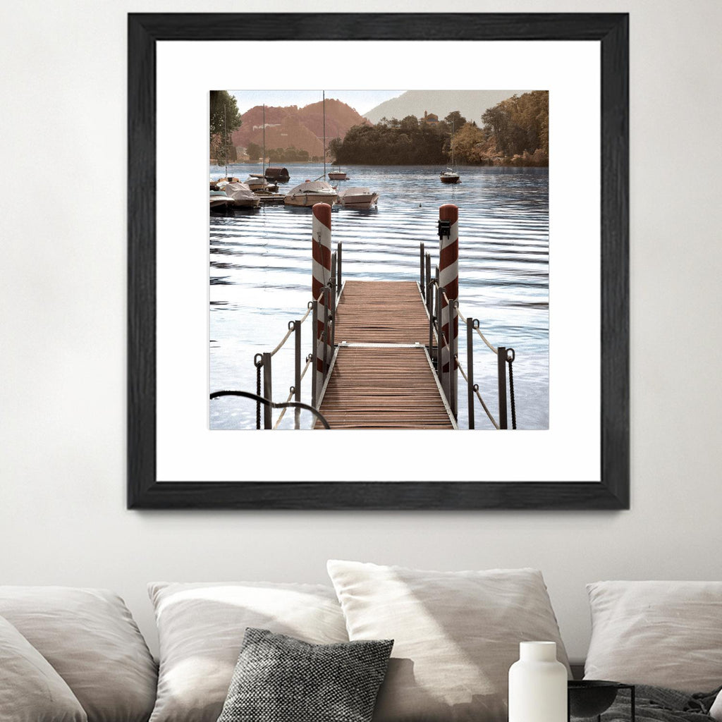 Island Harbor Pier by Alan Blaustein on GIANT ART - multicolor photography; landscapes; coastal