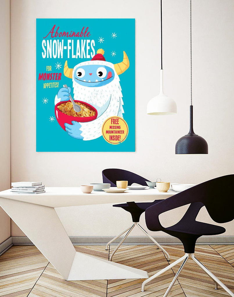 Abominable Snowflakes par Michael Buxton sur GIANT ART - surréalisme urbain/pop multicolore ; nouveauté ; enfants ; cuisine