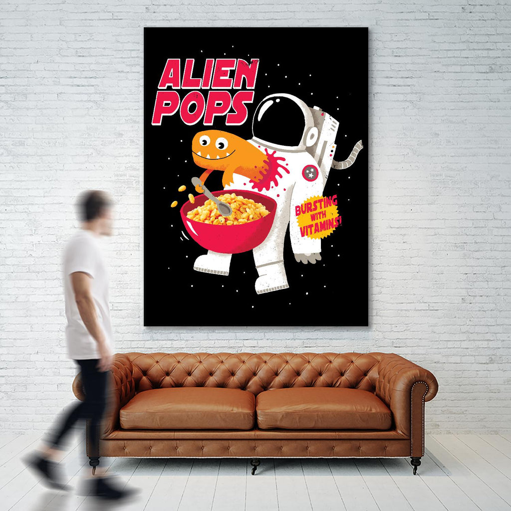 Alien Pops de Michael Buxton sur GIANT ART - surréalisme urbain/pop multicolore ; nouveauté ; enfants ; cuisine