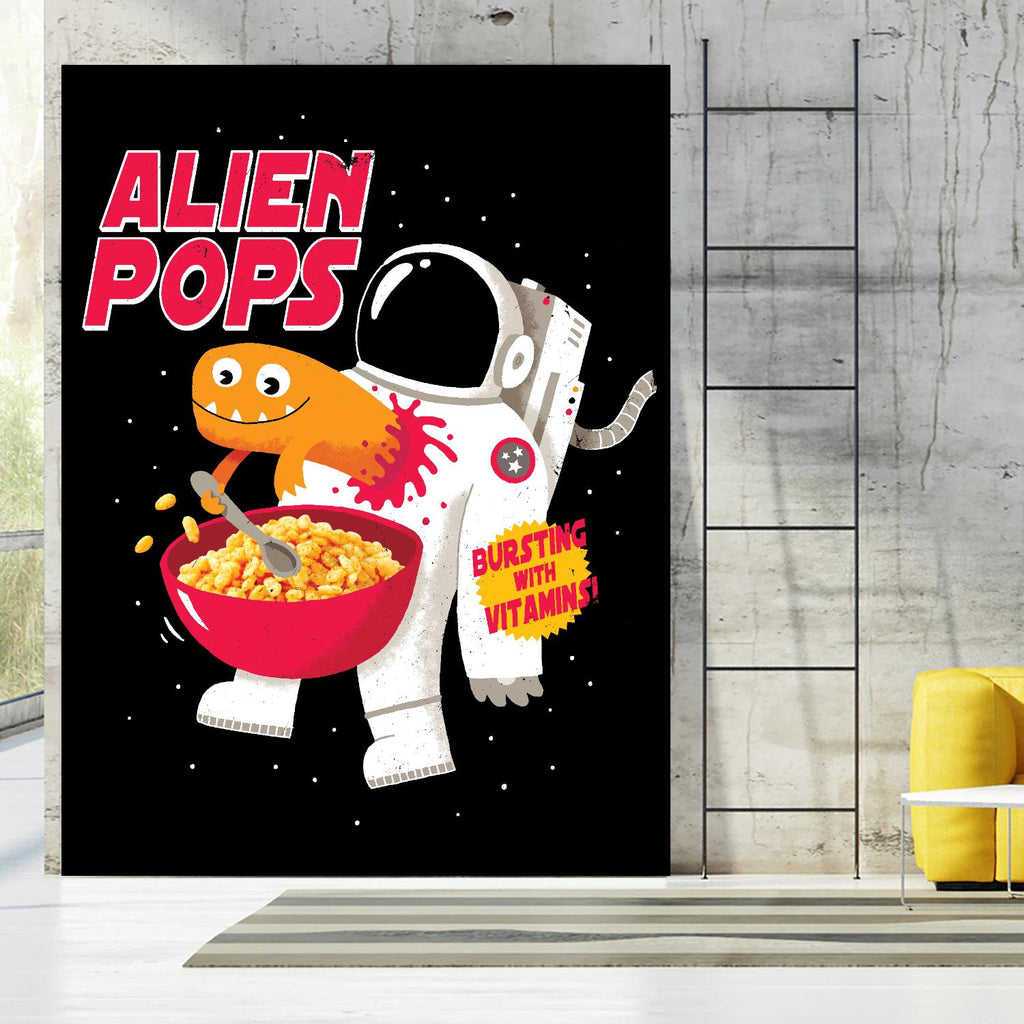 Alien Pops de Michael Buxton sur GIANT ART - surréalisme urbain/pop multicolore ; nouveauté ; enfants ; cuisine