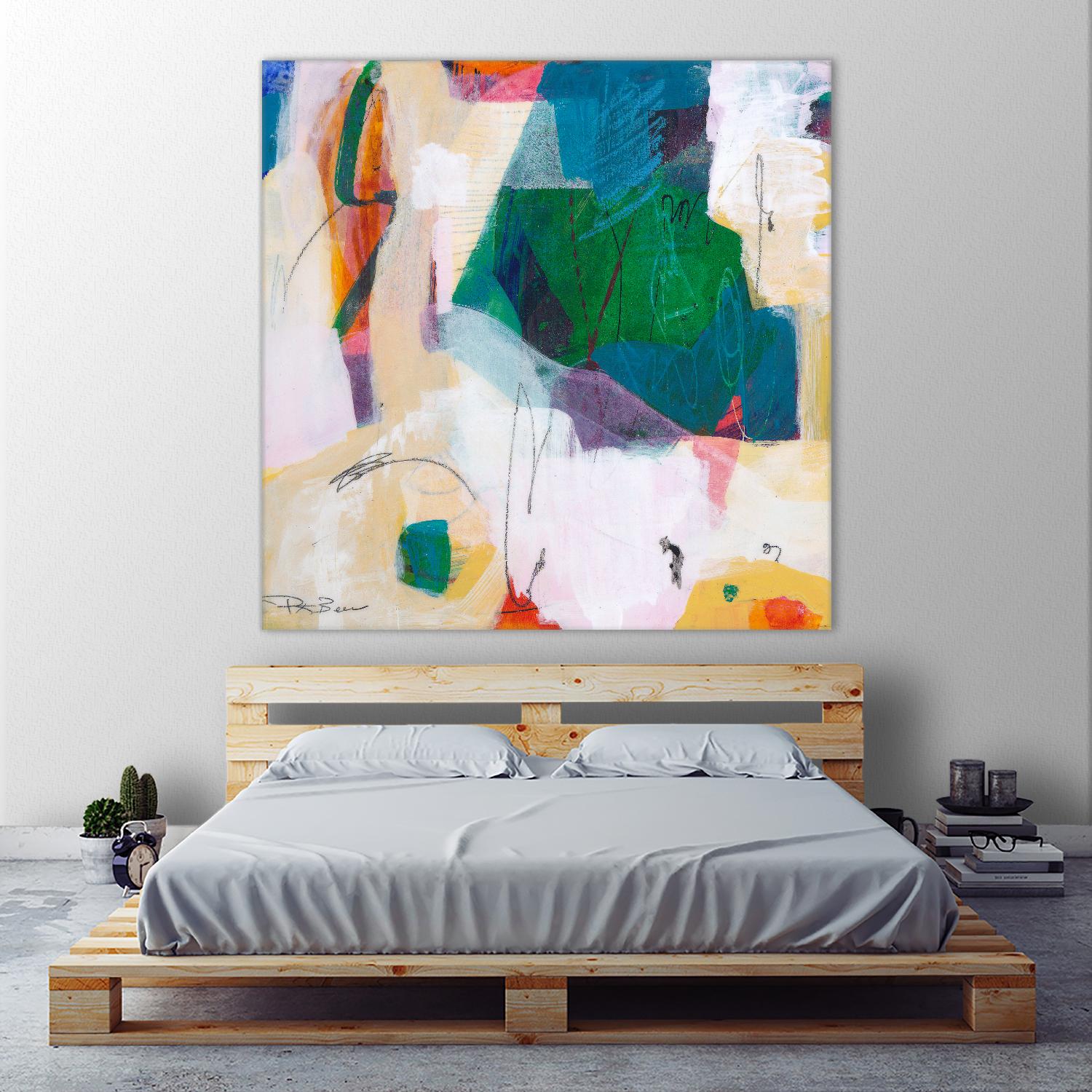 Oide 4 by Pamela K Beer on GIANT ART - yellow,blue abstracts, contemporary