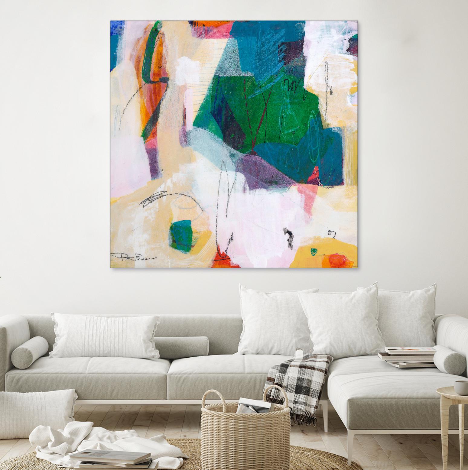 Oide 4 by Pamela K Beer on GIANT ART - yellow,blue abstracts, contemporary