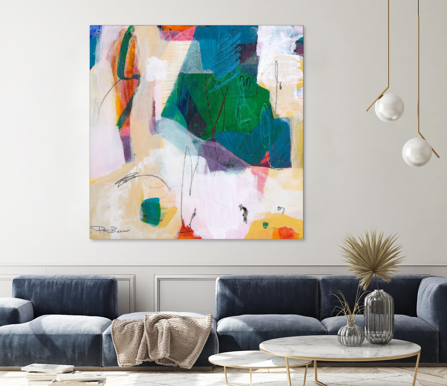 Oide 4 by Pamela K Beer on GIANT ART - yellow,blue abstracts, contemporary