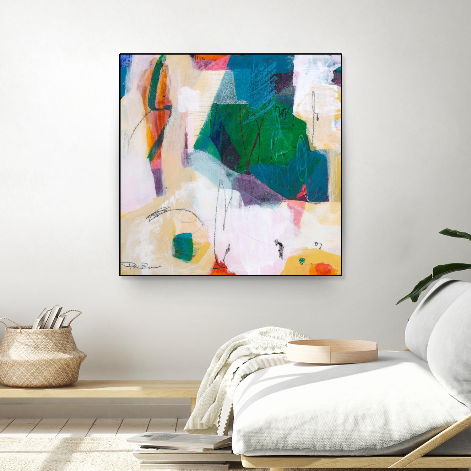 Oide 4 by Pamela K Beer on GIANT ART - yellow,blue abstracts, contemporary