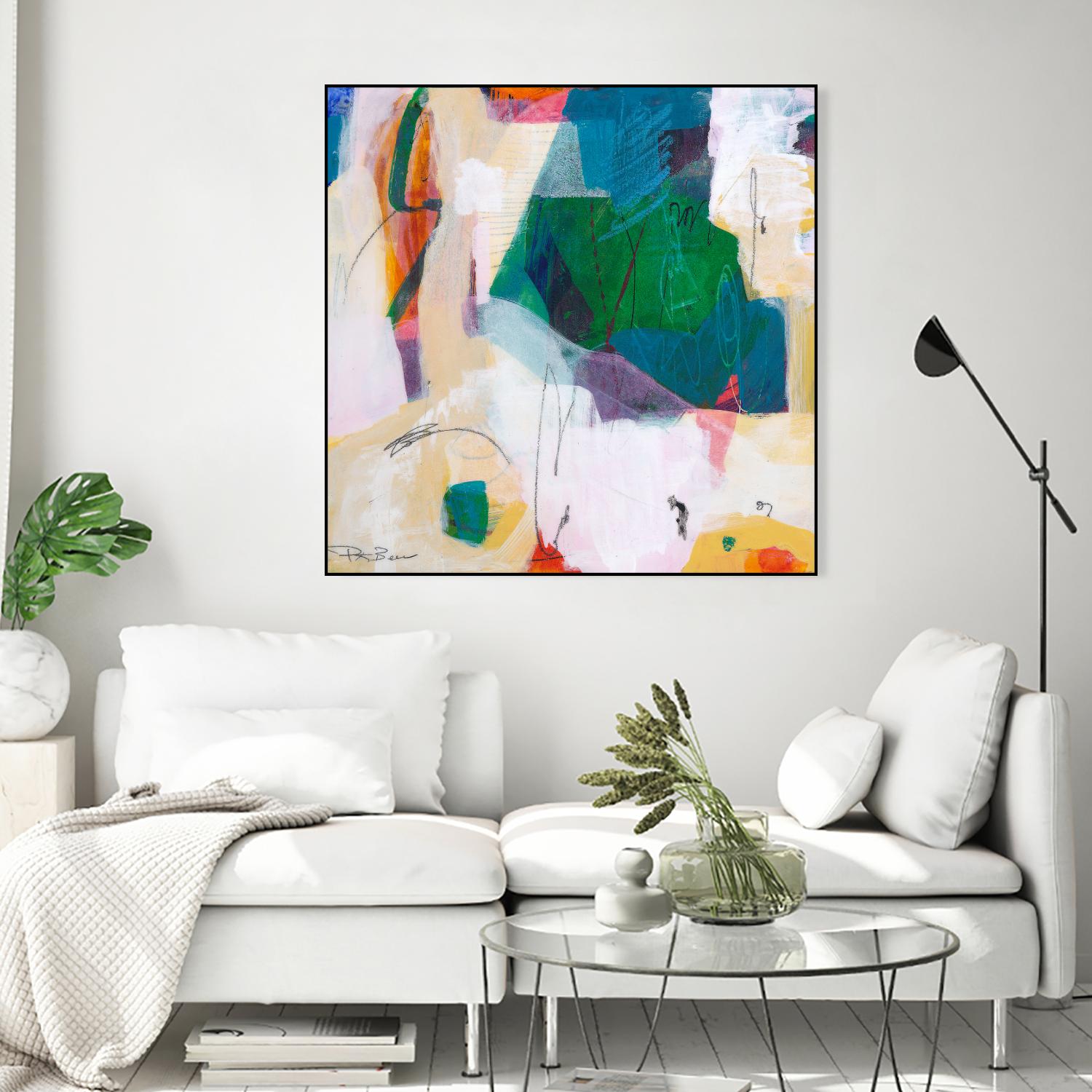 Oide 4 by Pamela K Beer on GIANT ART - yellow,blue abstracts, contemporary