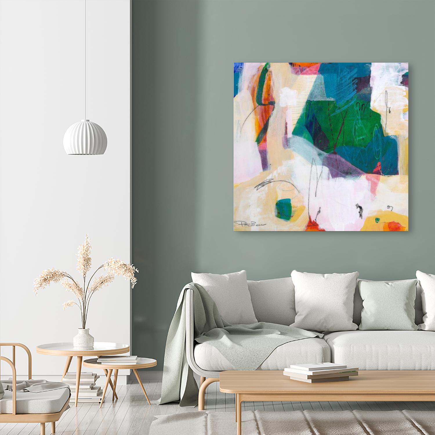 Oide 4 by Pamela K Beer on GIANT ART - yellow,blue abstracts, contemporary