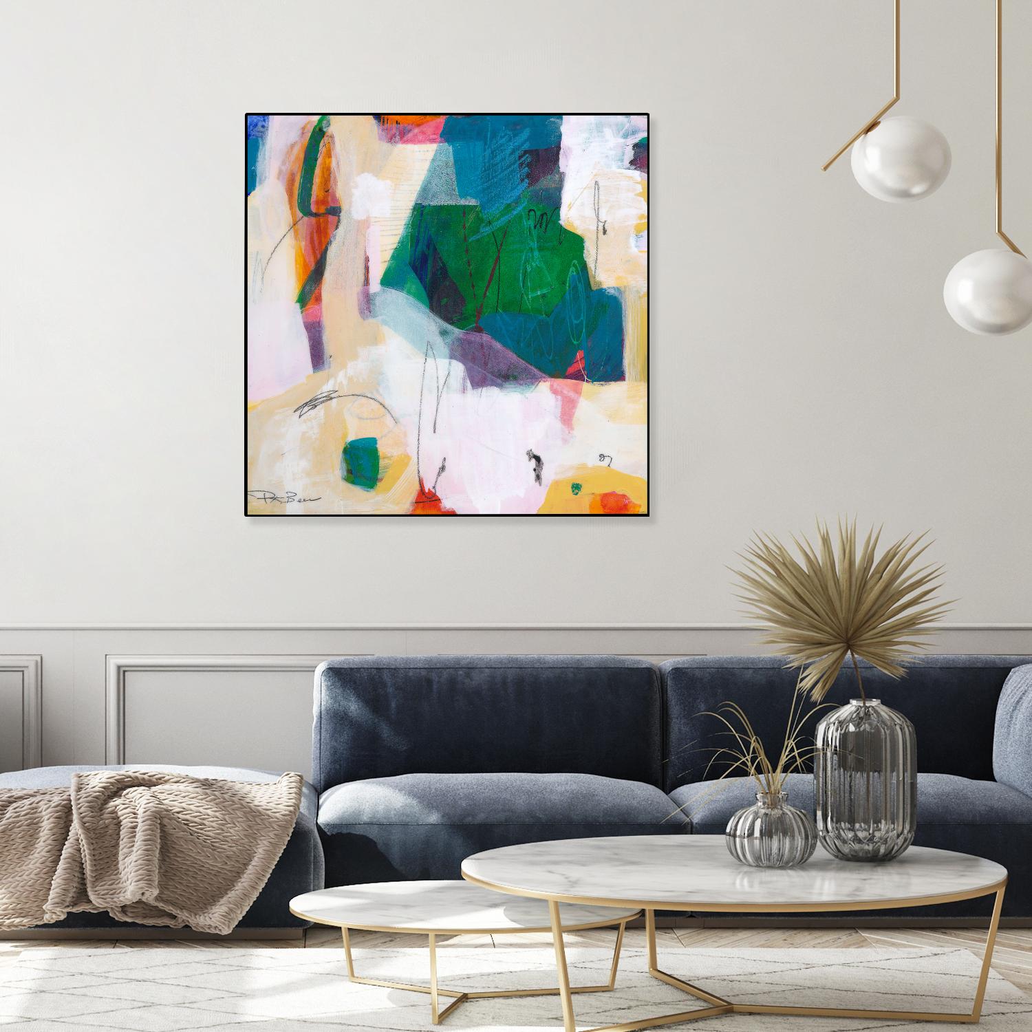 Oide 4 by Pamela K Beer on GIANT ART - yellow,blue abstracts, contemporary