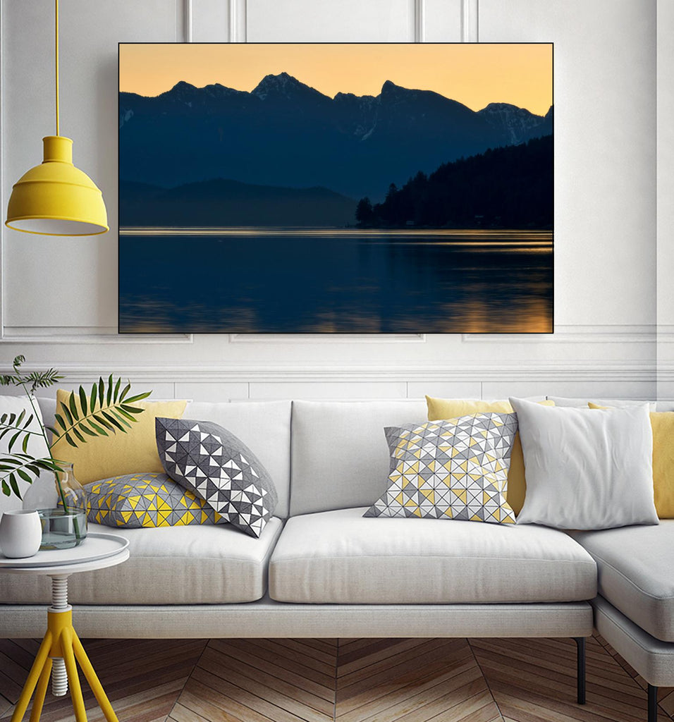 Peaceful Majesty par Chuck Burdick sur GIANT ART - paysages en noir et blanc, photographie, lacs, montagnes, levers/couchers de soleil