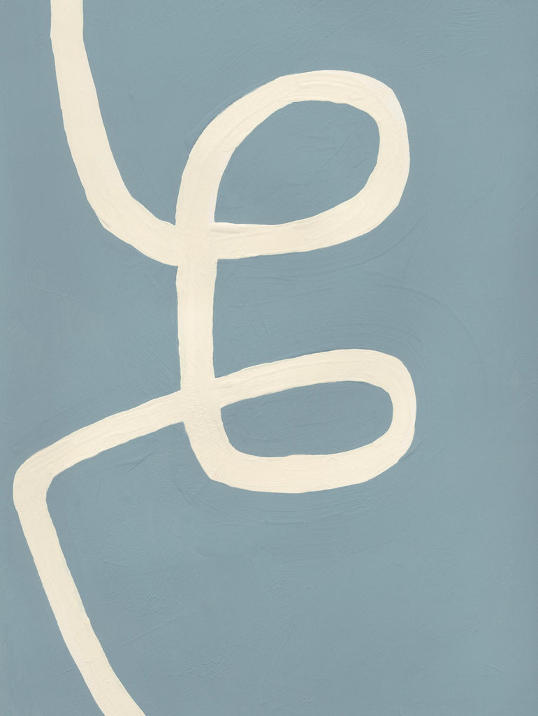 Unrestricted de Bronwyn Baker sur GIANT ART - bleu, blanc abstraits, contemporain