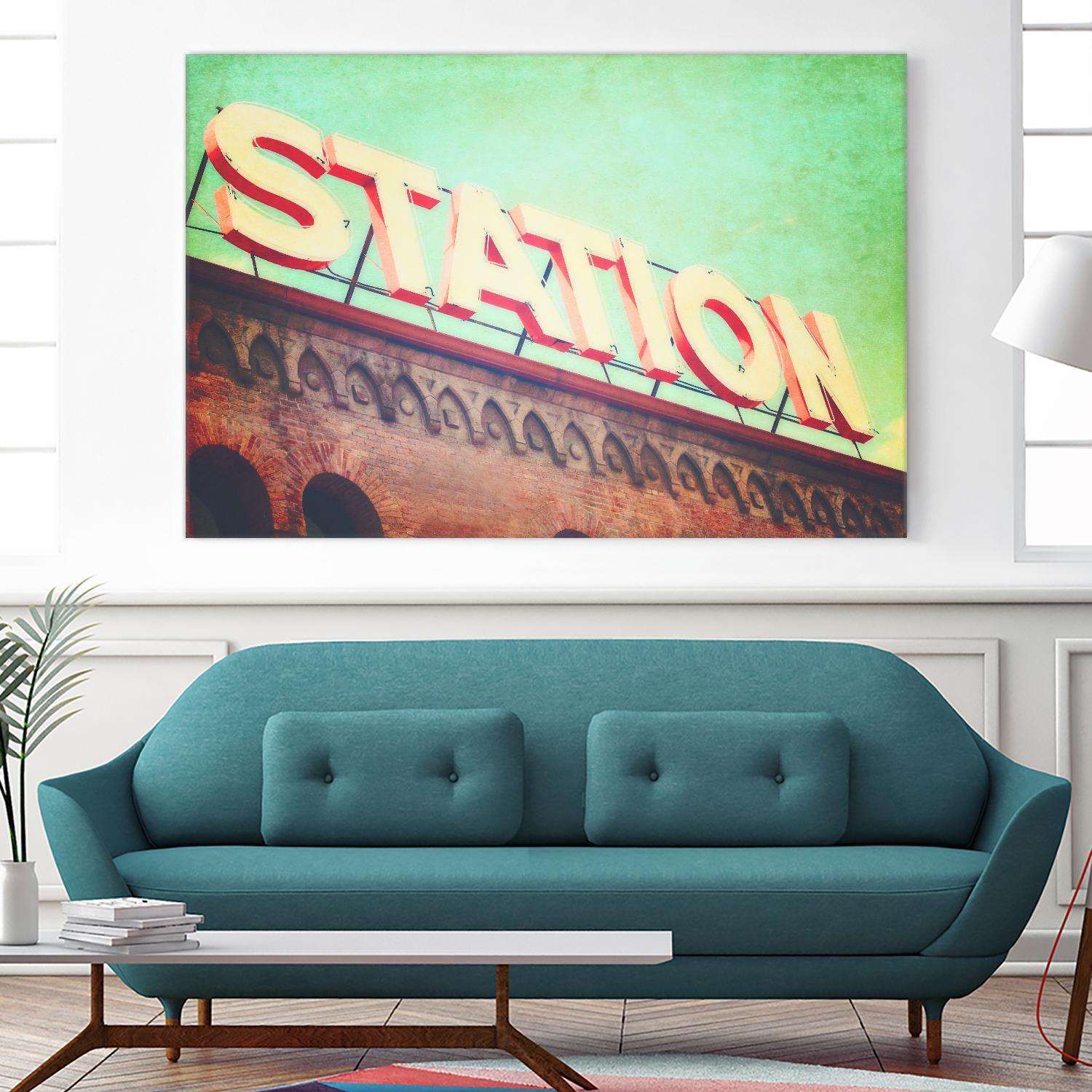 All aboard by Sylvia Coomes on GIANT ART - brown contemporary