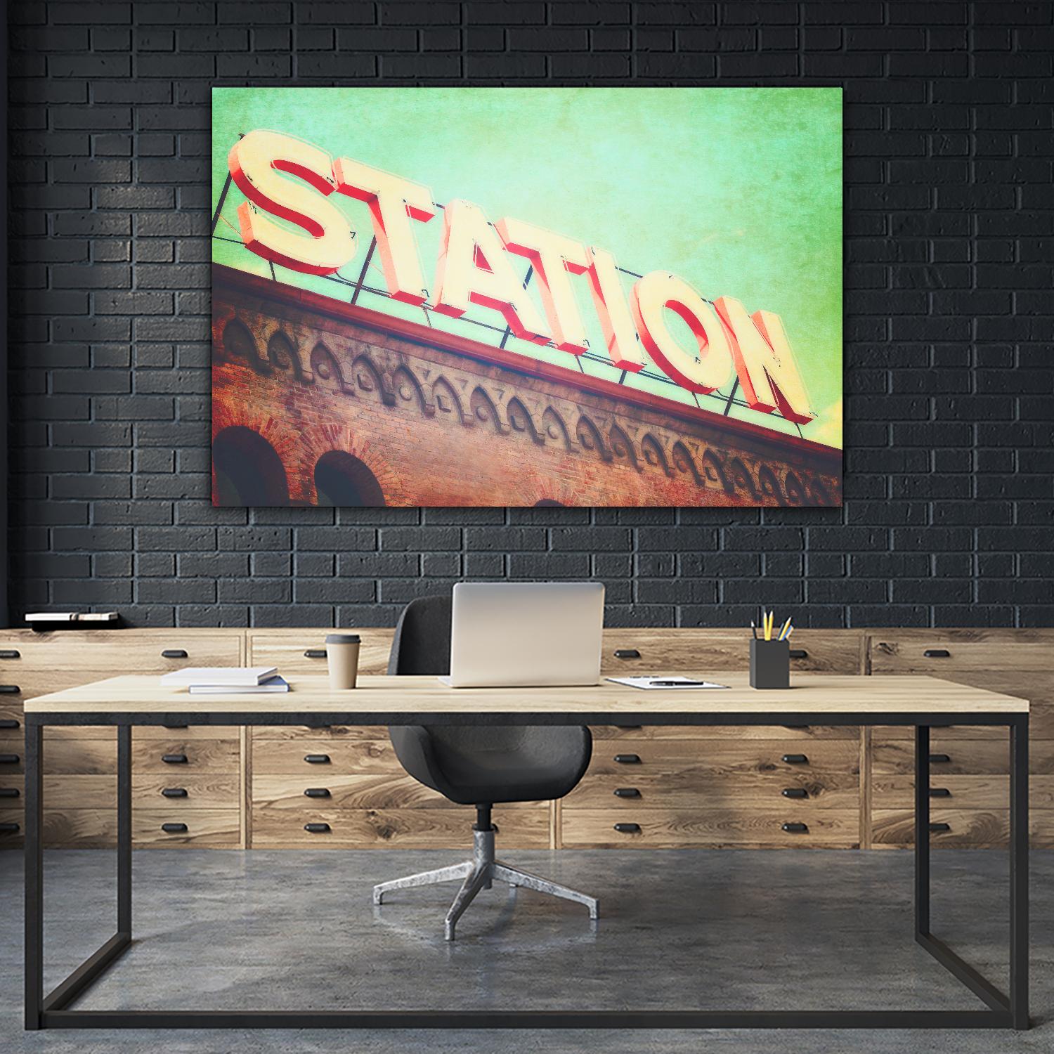 All aboard by Sylvia Coomes on GIANT ART - brown contemporary