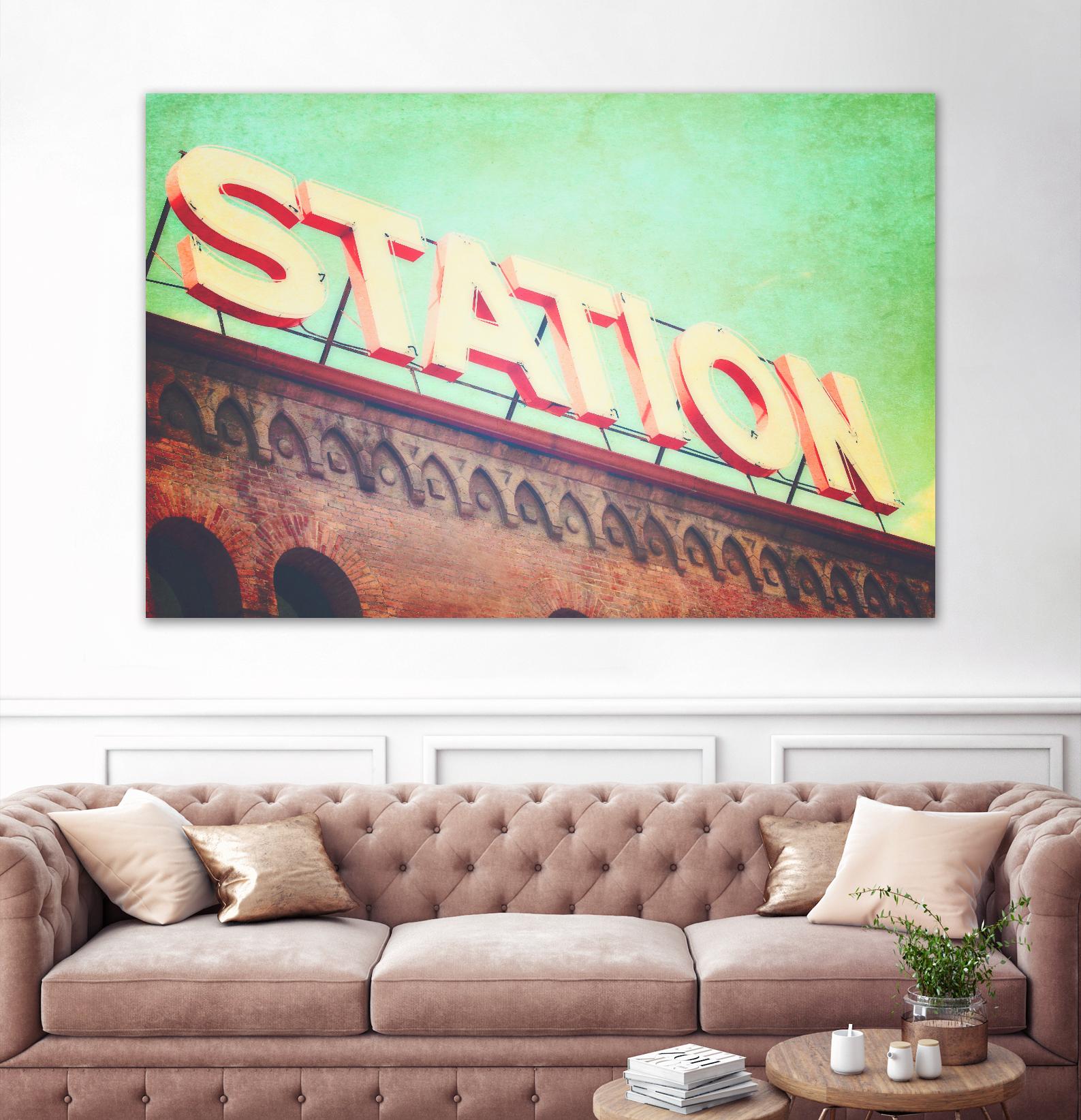 All aboard by Sylvia Coomes on GIANT ART - brown contemporary