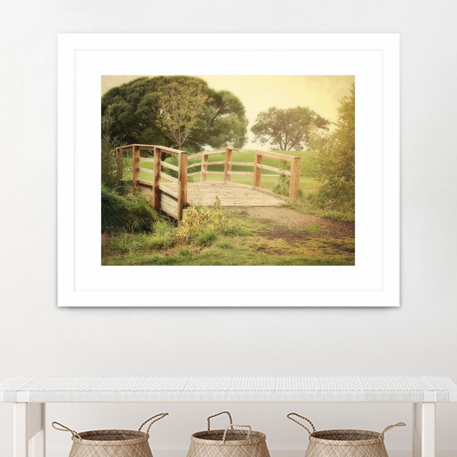 Sunday Stroll by Sylvia Coomes on GIANT ART - beige landscape