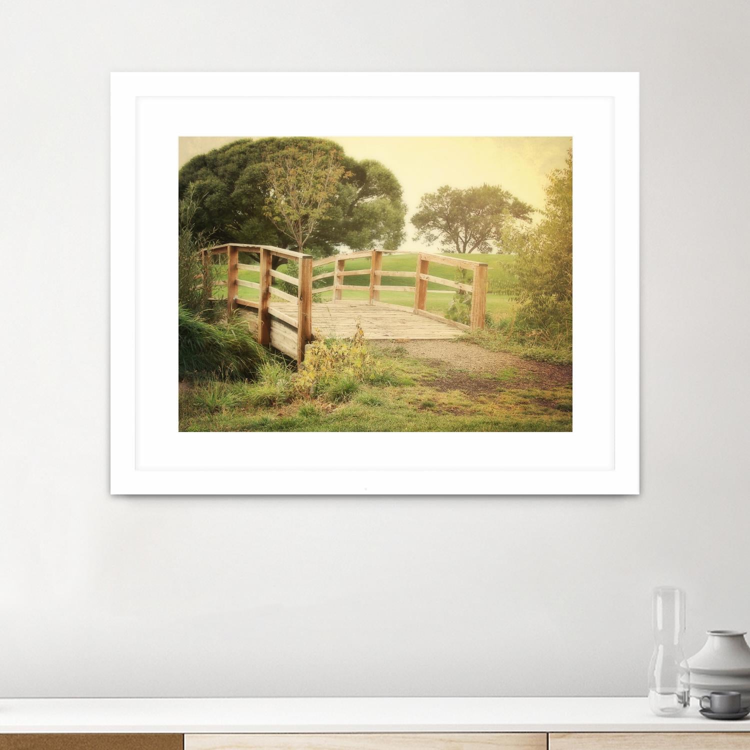 Sunday Stroll by Sylvia Coomes on GIANT ART - beige landscape