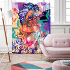 Gold Flowers by Justin Copeland on GIANT ART - multicolor ethnic; figurative; contemporary