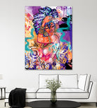 Gold Flowers by Justin Copeland on GIANT ART - multicolor ethnic; figurative; contemporary