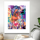 Gold Flowers by Justin Copeland on GIANT ART - multicolor ethnic; figurative; contemporary