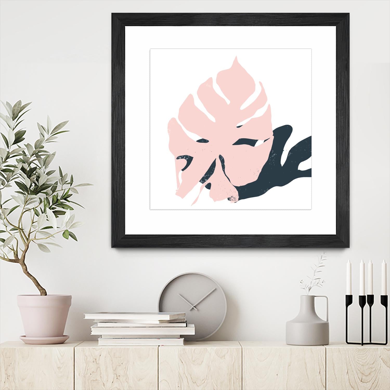 Pink Protector by Niya Christine on GIANT ART - pink contemporary, floral/still life, leaves