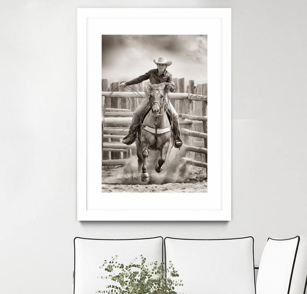 Ride ‘Em Cowgirl by Lisa Dearing on GIANT ART - multicolor photography; animals; figurative