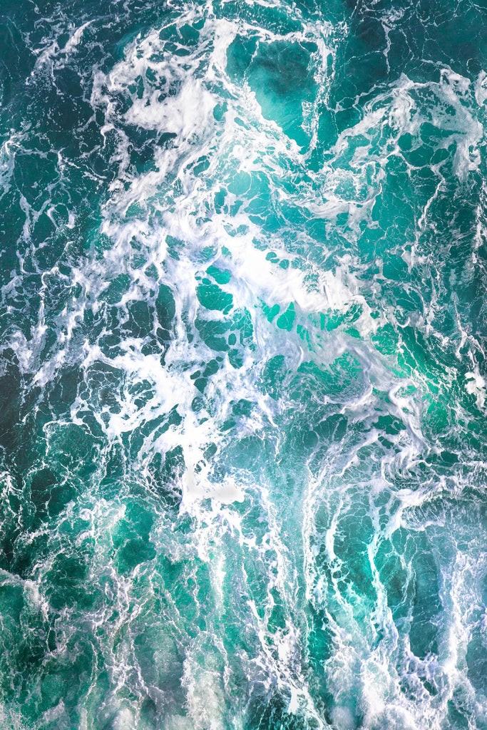 Teal Embrace by Lynne Douglas on GIANT ART - blue coastal, landscapes, photography, ocean, waves