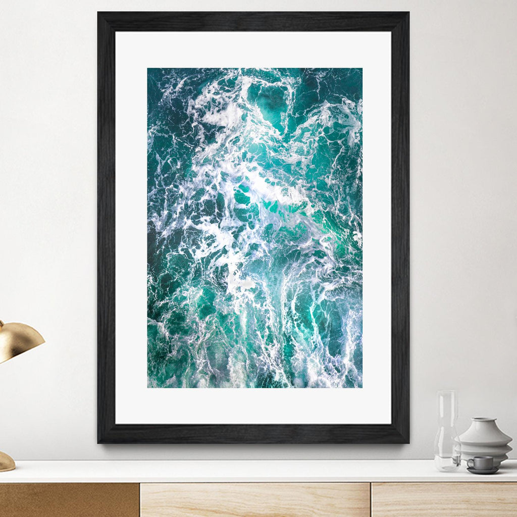 Teal Embrace by Lynne Douglas on GIANT ART - blue coastal, landscapes, photography, ocean, waves