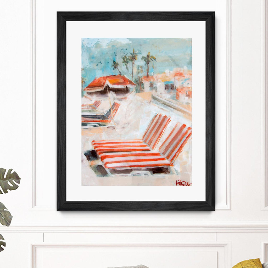 The Lounge by Kym De Los Reyes on GIANT ART - multi coastal, contemporary, landscapes, beaches, palm trees, tropical