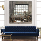 Introvert by Cynthia Decker on GIANT ART - multi children, contemporary, animals, cats, dogs, windows