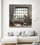 Introvert by Cynthia Decker on GIANT ART - multi children, contemporary, animals, cats, dogs, windows