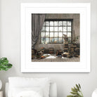 Introvert by Cynthia Decker on GIANT ART - multi children, contemporary, animals, cats, dogs, windows