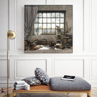 Introvert by Cynthia Decker on GIANT ART - multi children, contemporary, animals, cats, dogs, windows