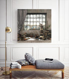 Introvert by Cynthia Decker on GIANT ART - multi children, contemporary, animals, cats, dogs, windows