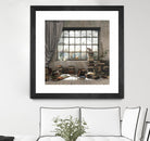 Introvert by Cynthia Decker on GIANT ART - multi children, contemporary, animals, cats, dogs, windows