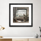 Introvert by Cynthia Decker on GIANT ART - multi children, contemporary, animals, cats, dogs, windows