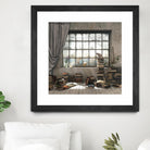 Introvert by Cynthia Decker on GIANT ART - multi children, contemporary, animals, cats, dogs, windows