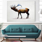 Rocky Mountain Elk by Davies Babies on GIANT ART - white animals