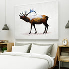 Rocky Mountain Elk by Davies Babies on GIANT ART - white animals