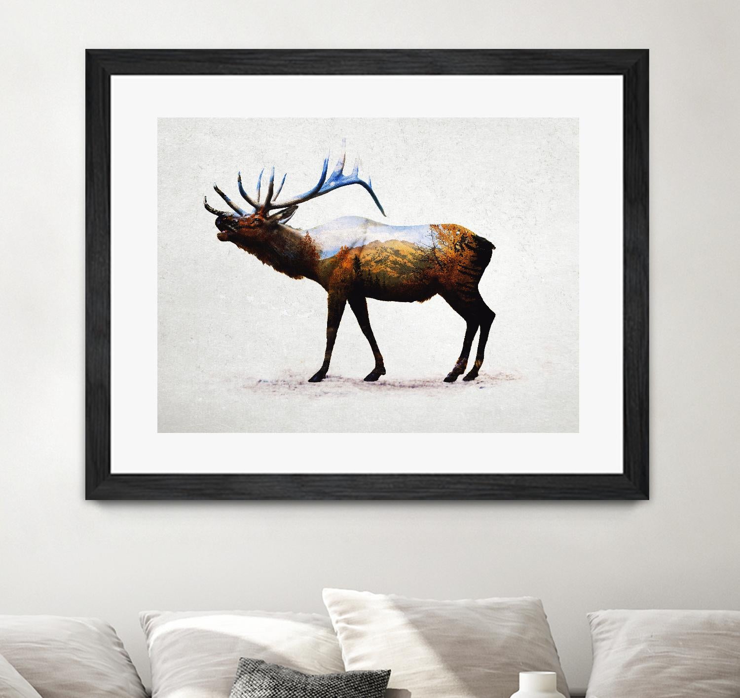 Rocky Mountain Elk by Davies Babies on GIANT ART - white animals