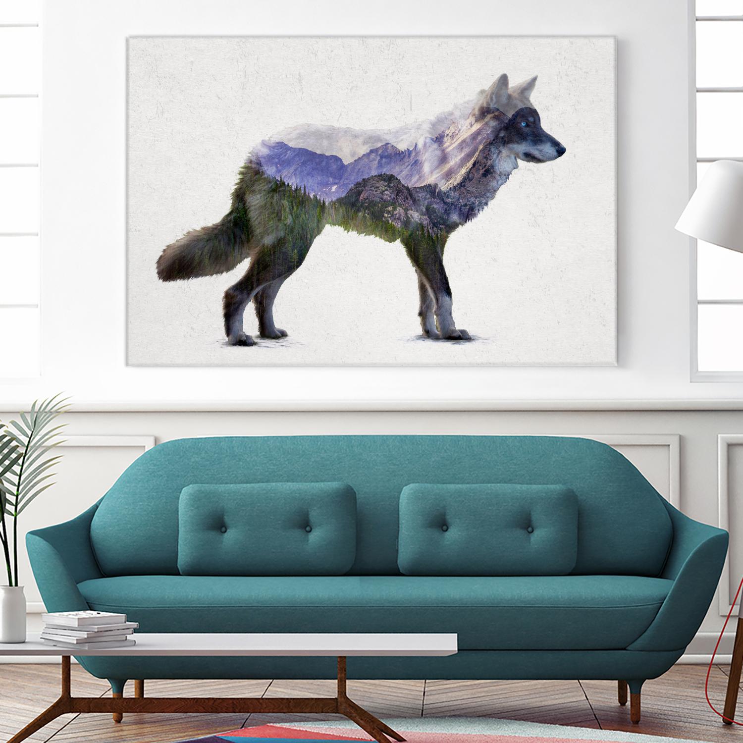 Rocky Mountain Grey Wolf by Davies Babies on GIANT ART - white animals